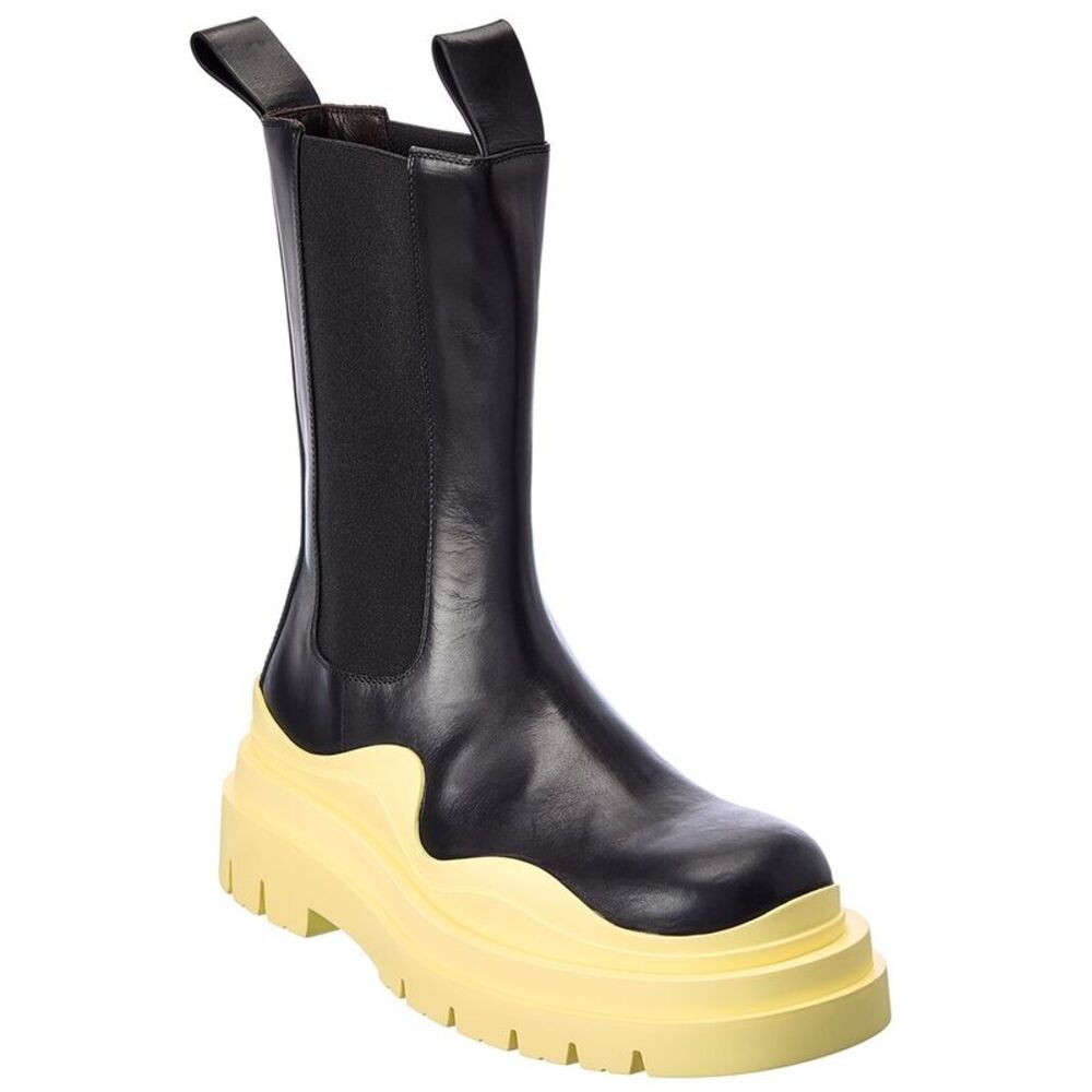 Bottega Veneta The Tire Leather Boot, Black